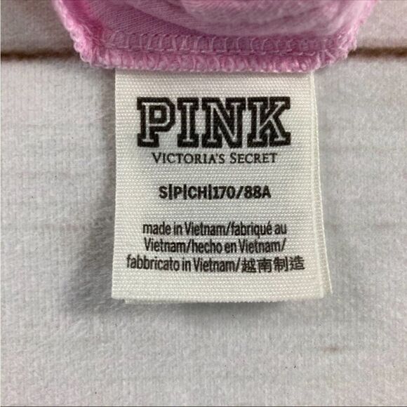 Pink Victoria's Secret Pink Short Sleeve Ladder Back Tee Crop Top Size S - Picture 4 of 9